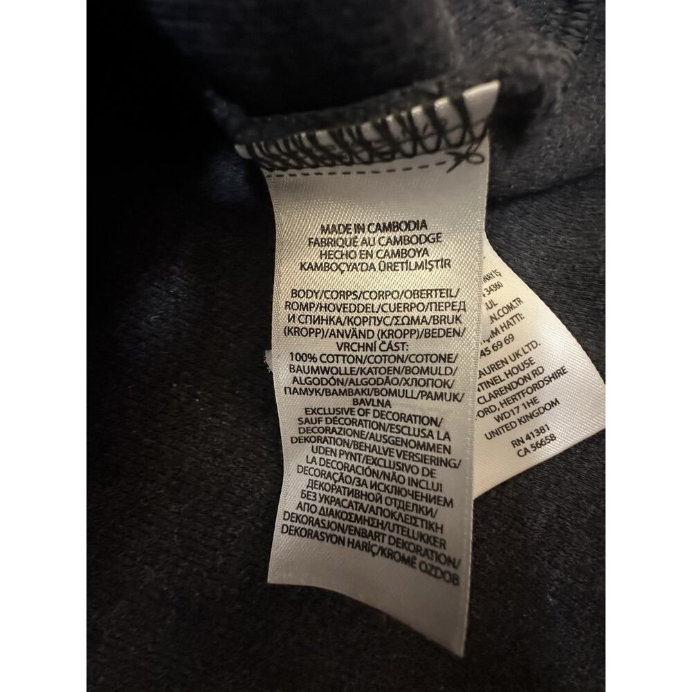 Polo Jeans Company Ralph Lauren Estate Ribbed Pullover Sweater Gray XL 1/4 Zip - Picture 6 of 9
